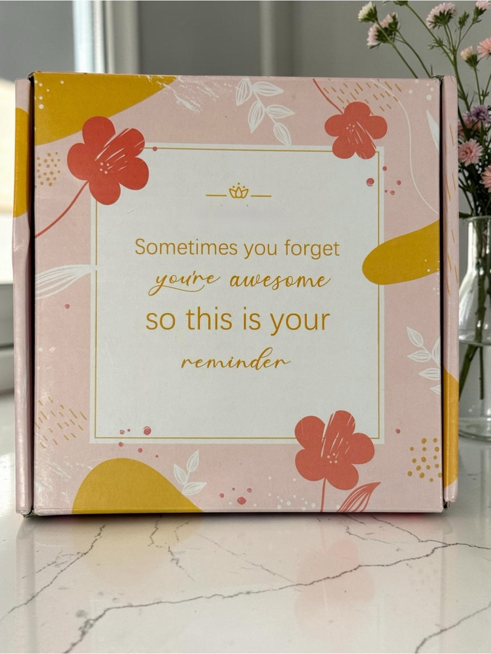 Inspirational Pink Floral “Chaos Coordinator” Gift Box NWT